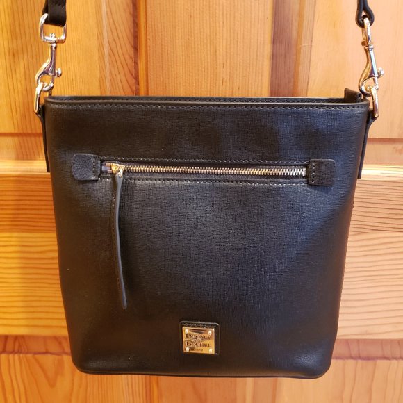 Dooney & Bourke Saffiano Black Zip Crossbody - Picture 1 of 16